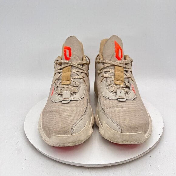 Adidas Dame 7 Bliss Men Size 11 FZ1046 Taupe Bright Orange Basketball Shoes - Picture 2 of 16